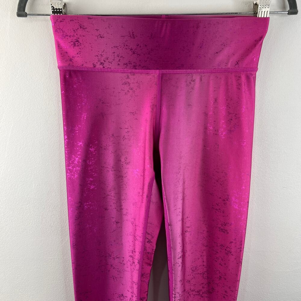 TEREZ Pink Balayage Leggings Stretch Elastic Waist Performance Size X-Small XS - Picture 3 of 9